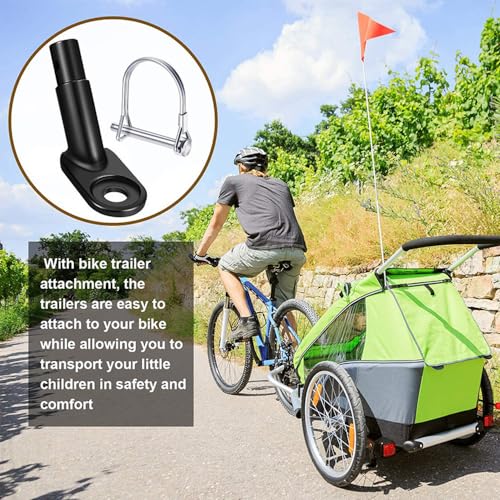 2 Stück Fahrradanhänger Kupplung Fahrrad Anhänger - Anhängerkupplung Fahrrad mit Sicherungsstift, Hundeanhänger Fahrradkupplung für Kinder