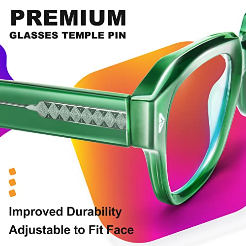 Image of VISOONE Acetate Blue Light Blocking Glasses Square with Anti Computer Glare for Gaming Women and Men GROUSE
