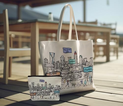Image of Cities Around the World Artwork Tote Bag Series- Designed in the USA, 17 inchx14 inch, Double Sided Print, Souvenir & Gift