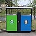 Naklejka z recyklingu na kosz na śmieci, naklejka na kosz na śmieci Etykieta na śmieci + etykieta do recyklingu Matowa laminacja powlekana pcv