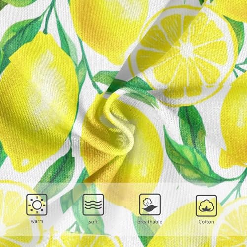 Joisal Cotton Girls Underwear Toddlers Watercolor Yellow Lemons Green Leaves Panties for Girl Cartoon Kids Undies Briefs 2t3