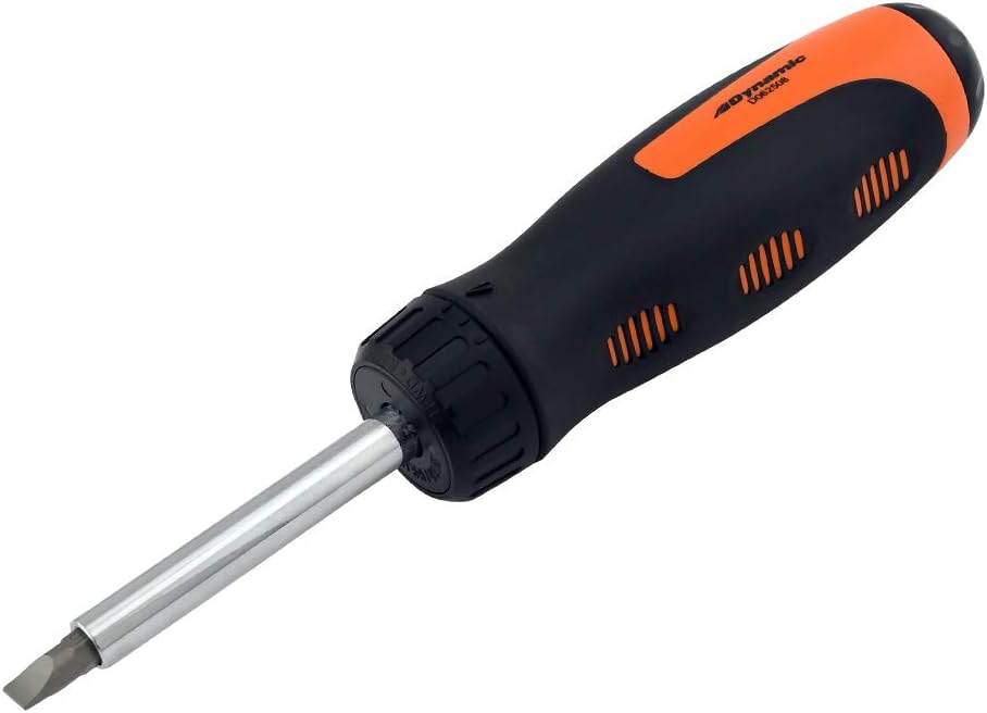 Ratcheting Screwdriver Set with 12 Bits, 1/4" Quick Release Bit Holder