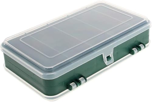 Miniatura 3 de Jutagoss Caja de herramientas con compartimento de polipropileno organizador y almacenamiento para herramientas, piezas, juguetes, arte, translúcido