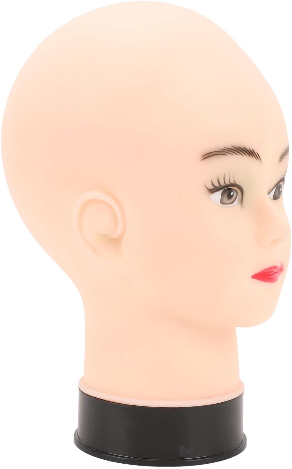 Display Mannequin Head, PVC Bald Mannequin Head 11.2in with