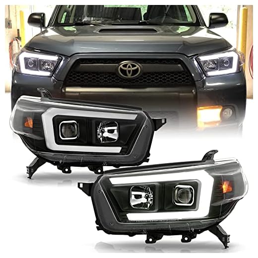 ACANII LED Tube Projector Headlights Pair