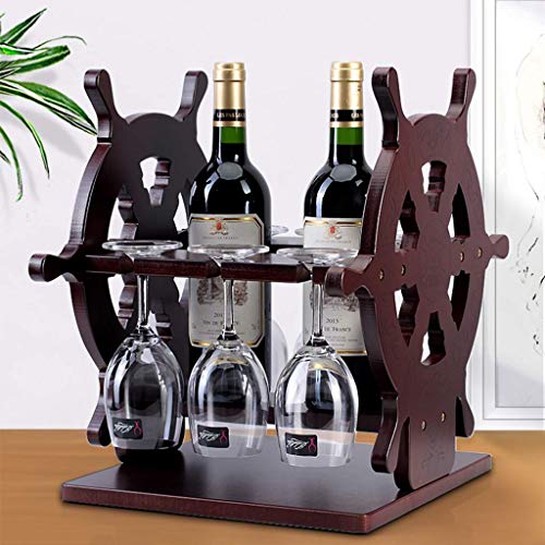 Estante para botellas de vino y copas con soporte de corchos miniatura 4