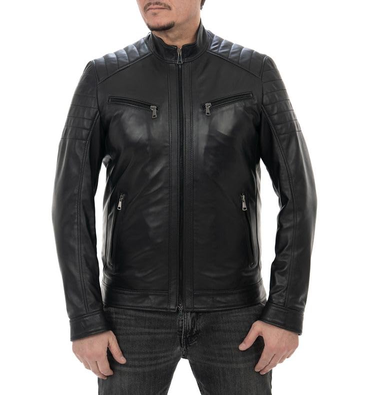 Pelletterie Borghese | Biker Pelle Uomo | Giacca Moto | Giubbotto Pelle | Vera Pelle | Giubbotto Moto | Made in Italy |
