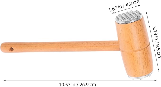 SUPVOX Martillo Ablandador de Carne de Madera de Haya, 2 Piezas miniatura 3
