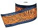 Caffco International Wired Edge Satin Ribbon, Tiger Stripe
