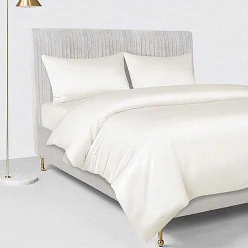 Miniatura 2 de Linenwalas Juego de funda de edredón King de gran tamaño, funda de edredón de viscosa de bambú de 120 x 98 pulgadas, suave como la mantequilla,