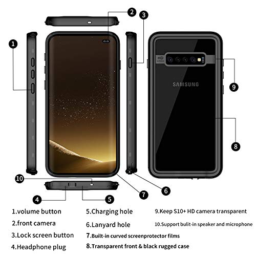 Mijobs Custodia Impermeabile Galaxy S10+ Plus