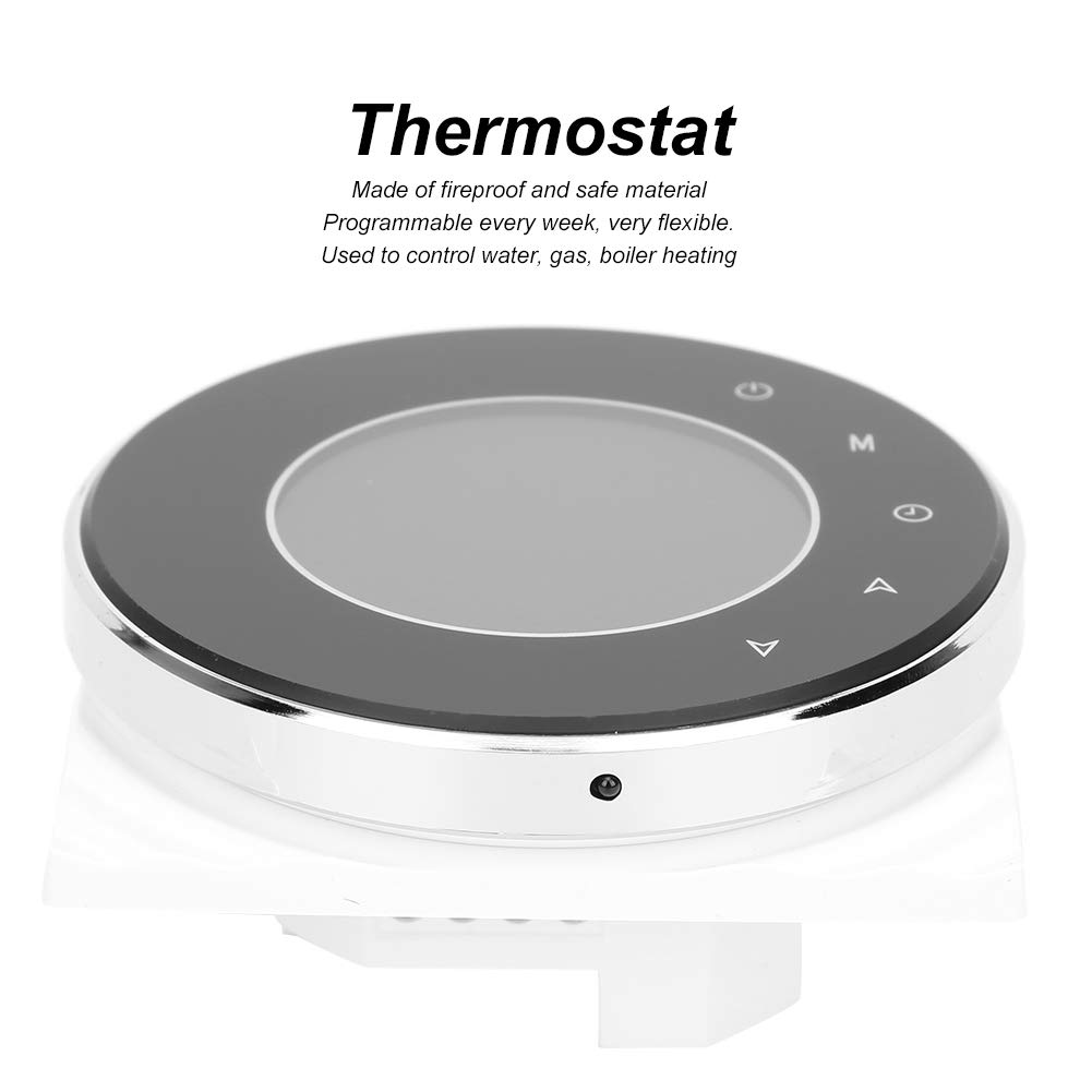 Termostato de Caldera Controlador de Caldera Termostato Calefacción LCD Digital Programable AC 95-240V 5A con Pantalla Retroiluminada y Programación Semanal 6 Ciclos para