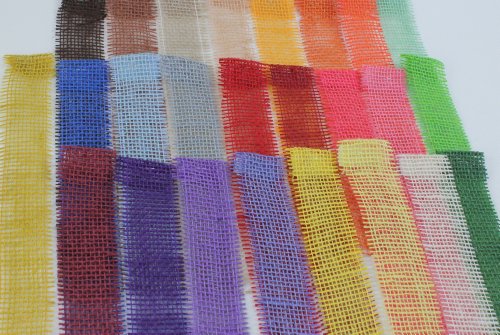 Nastro di iuta per decorazione, 40 mm, 25 m giallo...