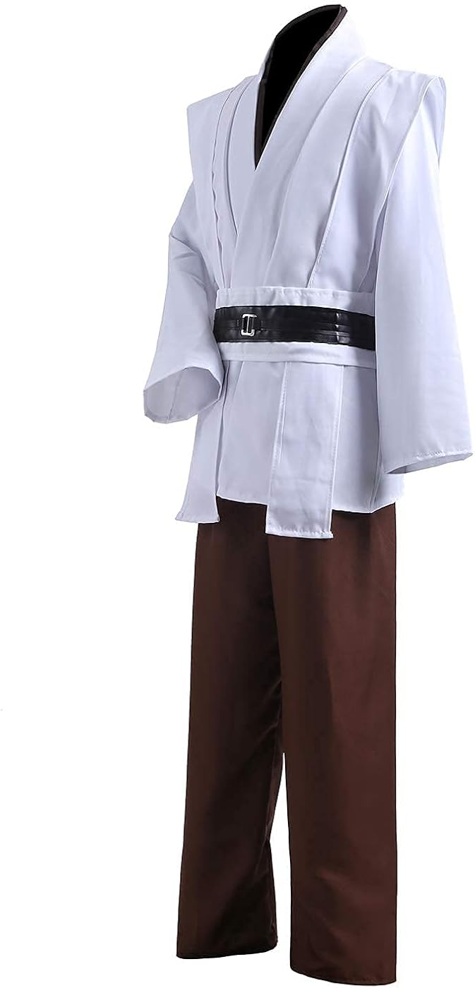 Miniatura 6 de Disfraz de Jedi para adultos bata de Anakin Skywalker con capucha Kylo Ren Knight OBI Wan Kenobi disfraz de Halloween túnica para hombre