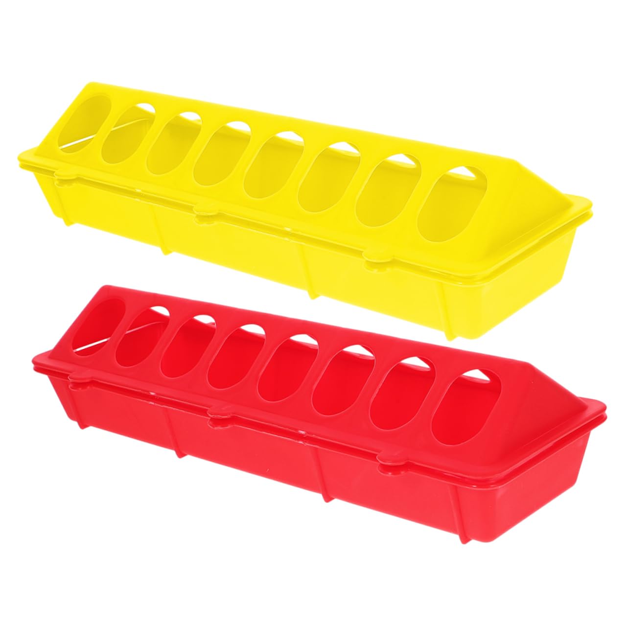 POPETPOP 5 Ensembles Mangeoire Pour Perroquets Distributeur De Pour Oiseaux Distributeur Oiseaux Animal De Compagnie Éleveuse Mangeoires Pour Volaille Plastique 2 Pièces * 5