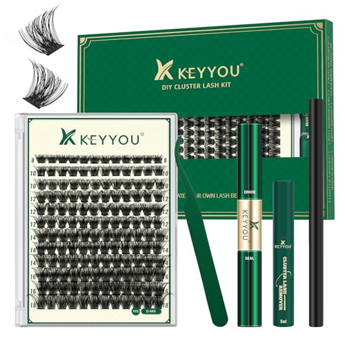 Image of KEYYOU Enchantress Lash Clusters Kit Layered Wispy Clusters for Full Volume