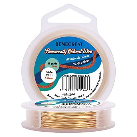 BENECREAT 20 Gauge Gold Plated Wire Cover