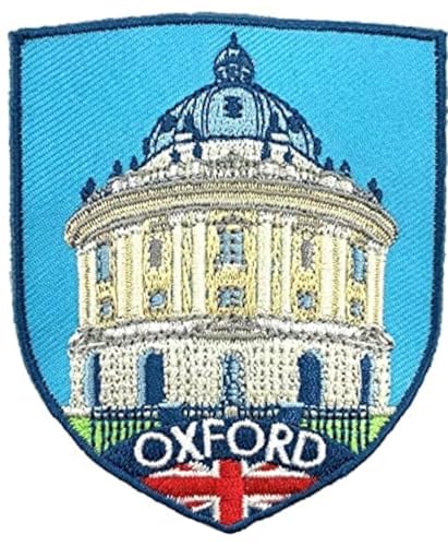 Image of Generic Oxford Patch (3 Inch) Oxfordshire Great Britain Embroidered Iron-on or Sew-on Badge UK England Travel Emblem Perfect for Jackets, Hats, Backpacks, Shirts, Caps, DIY Gift Patches, Large