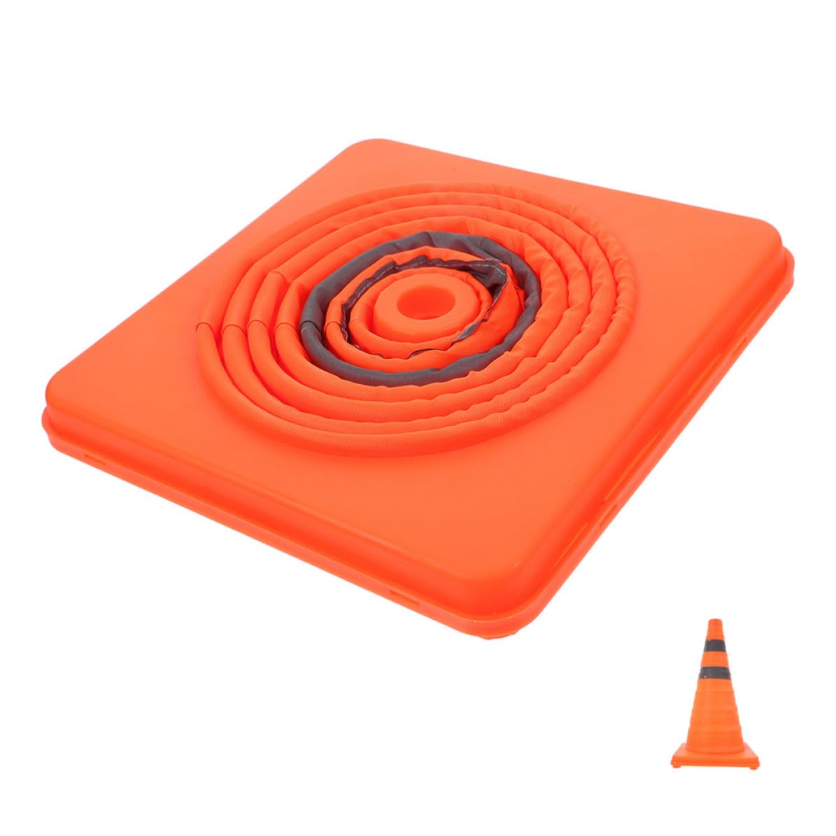 Cône de Signalisation Pliable Orange en Plastique pour Parking