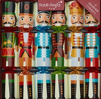 Robin Reed 6 x 12 (30cm) Christmas Crackers - CLASSIC NUTCRACKER
