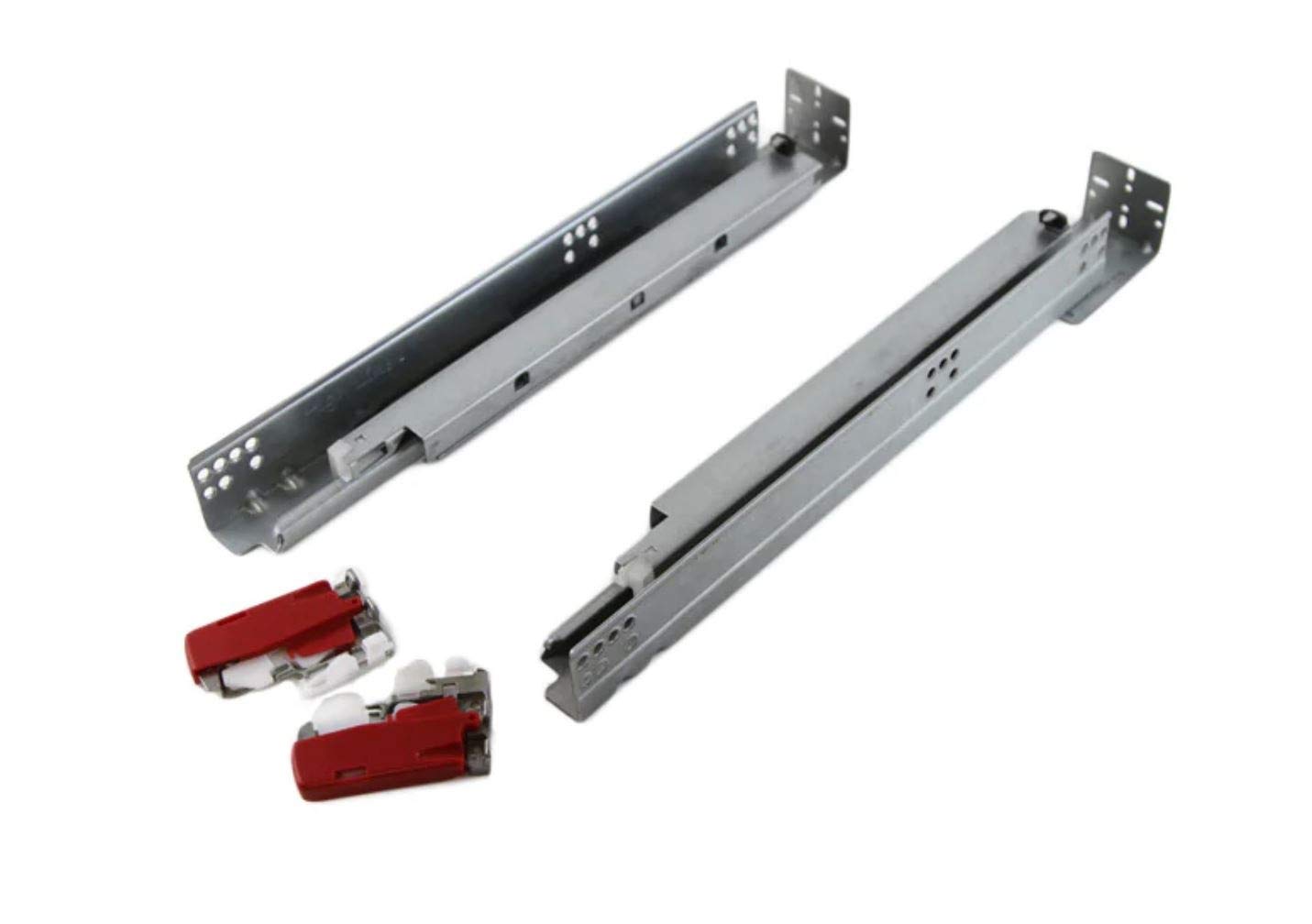 Kingsman Full Extension Under Mount Soft Close Ball Bearing Drawer Slide with Rear Bracket Set (2, 18 Inch)