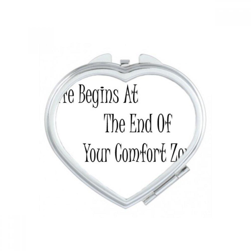 Miroir de poche mignon avec message positif pour retouches maquillage