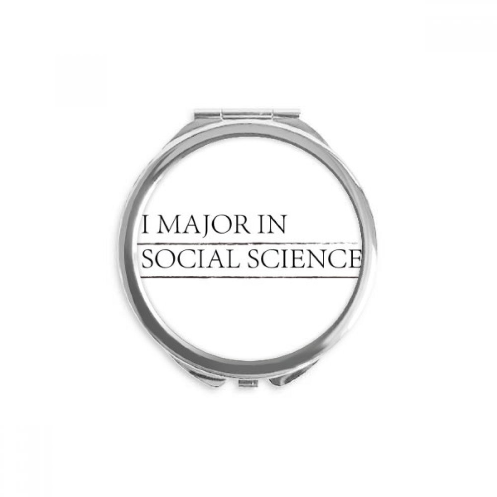 Miroir de poche sciences sociales accessoire de maquillage rond portable DIYthinker