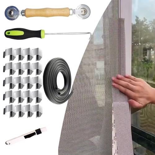 Kit de reemplazo para mosquiteras de ventanas, ideal para proteger tu porche, piscina y hogar 4