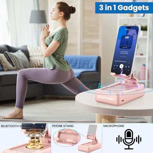 Image of JTEMAN Bluetooth Speaker with Cell Phone Stand,Gifts for Men Tech Gadgets