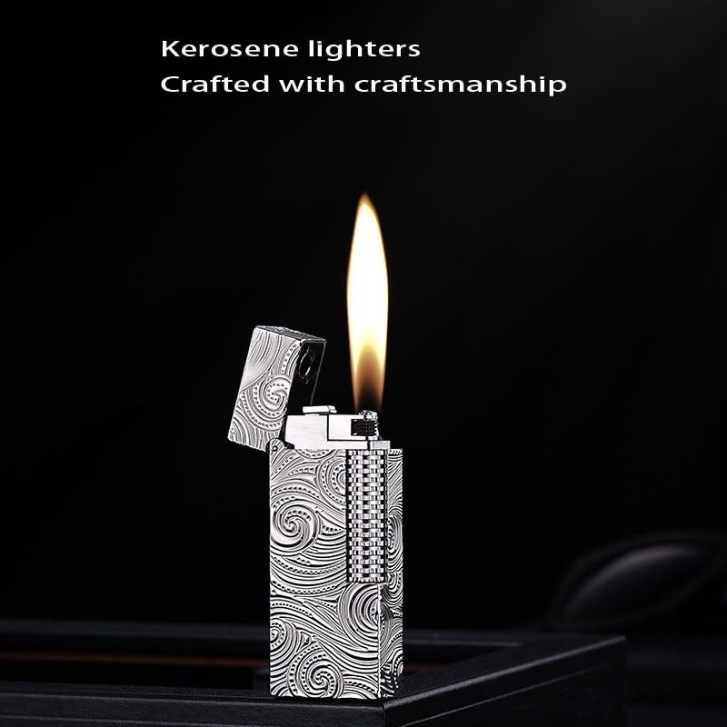 Encendedor Vintage Estrecho de Querosenos, Plata miniatura 2