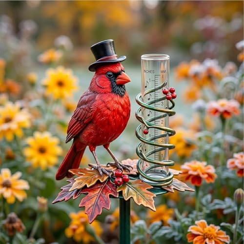 Pluviomètre oiseau pour jardin et cour extérieure