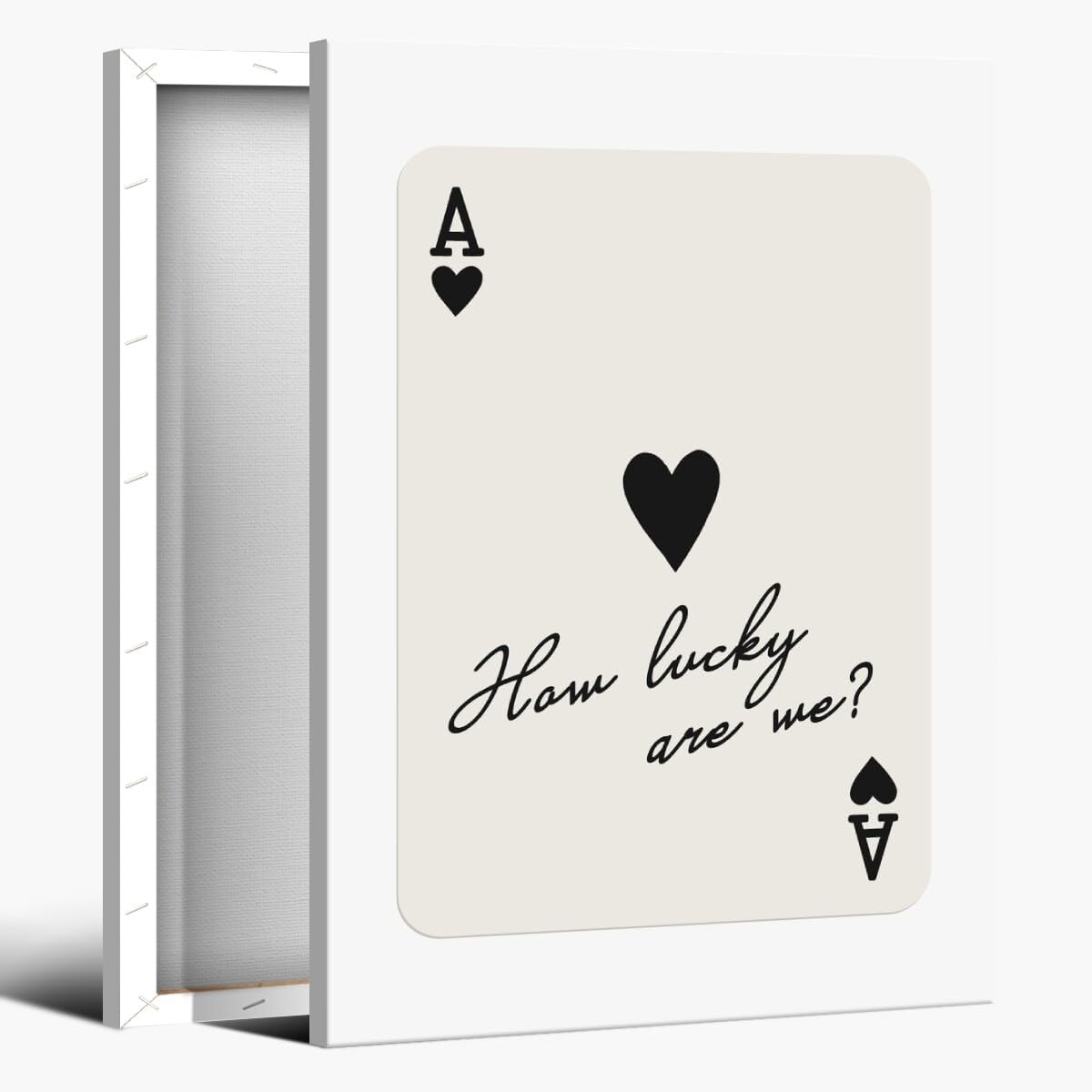 Trendy Ace of Hearts Wall Art How Lucky Are We Poster Retro