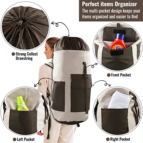 Joinpro Laundry Bag Backpack, 125L Extra Large Travel Laundry Bags With Shoulder Straps, Adjustable & Extendable Design thumb #3