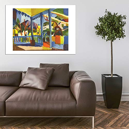 August Macke Stalls affiche artistique mate sans reflet taille moyenne