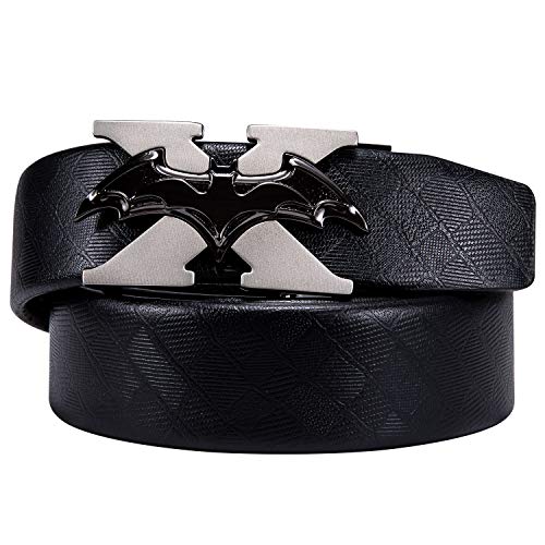 Dubulle Men Designer Belt Batman Belt Genuine leather Black Fashion Adjustable Sliding Automatic Buckle for Casual Party Gift2