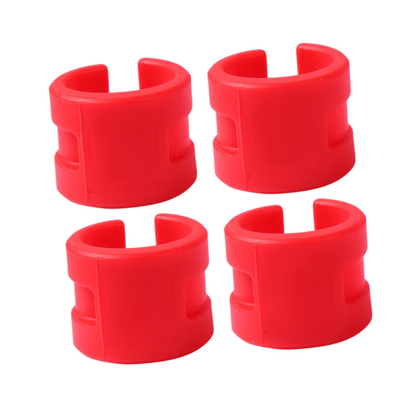 GRIRIW 4Pcs Collision Rubber Protective Rings for Rear Fork Chain Protector Durable Mountain Bike Equipment Lightweight and Impact Resistant Red Color