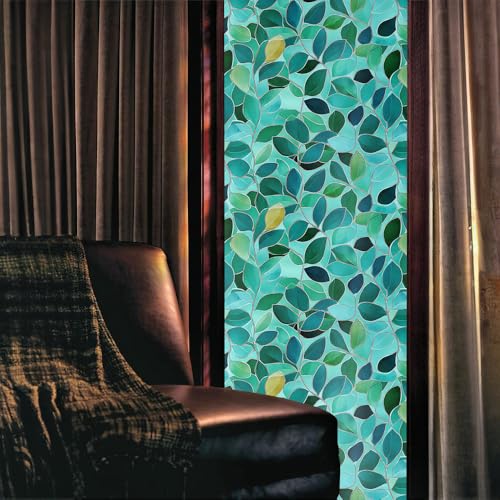 Vinilo decorativo para ventana 40x300 cm Verde teal miniatura 2