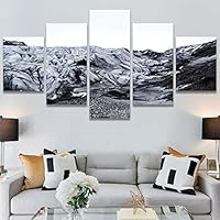 SIGNWIN 5 Panel Canvas Wall Art Skyline Sunset for Home Decorations Ready to Hang - 60