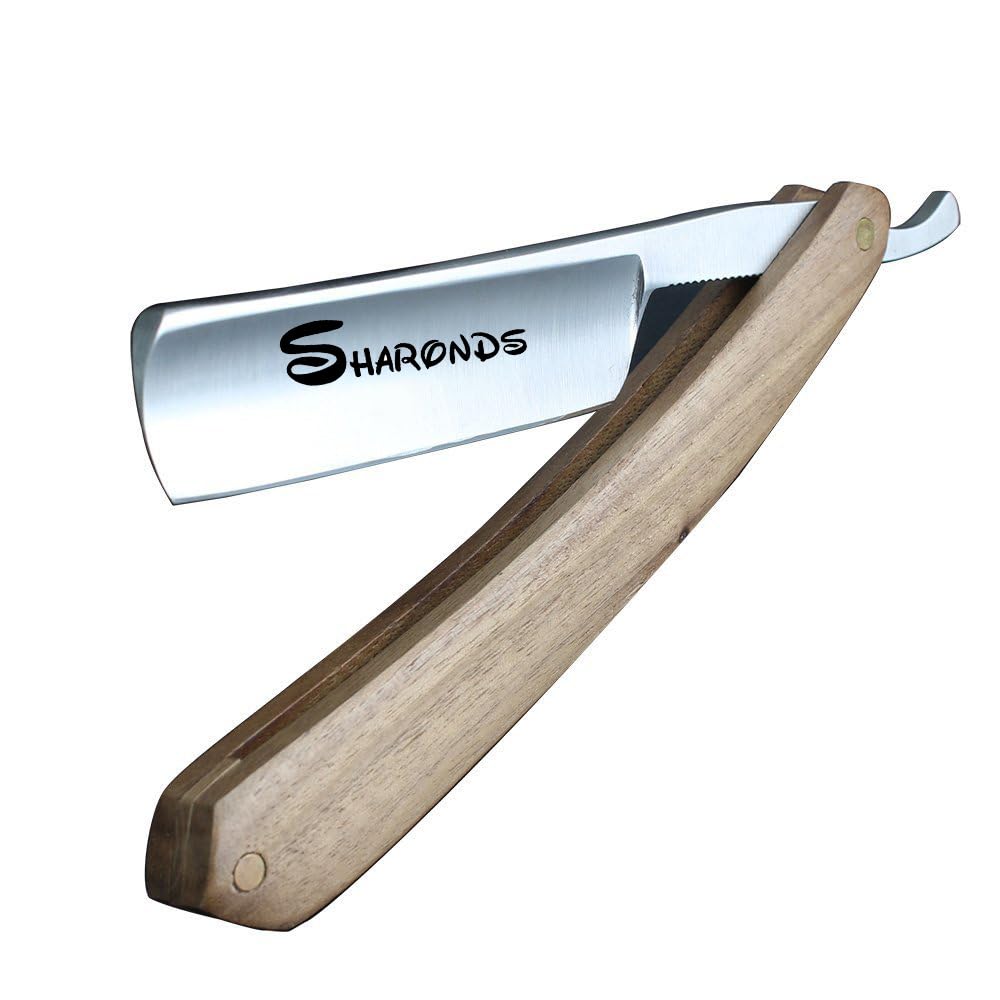 Men's beauty razor straight razor manual classic wood handle hairdresser
