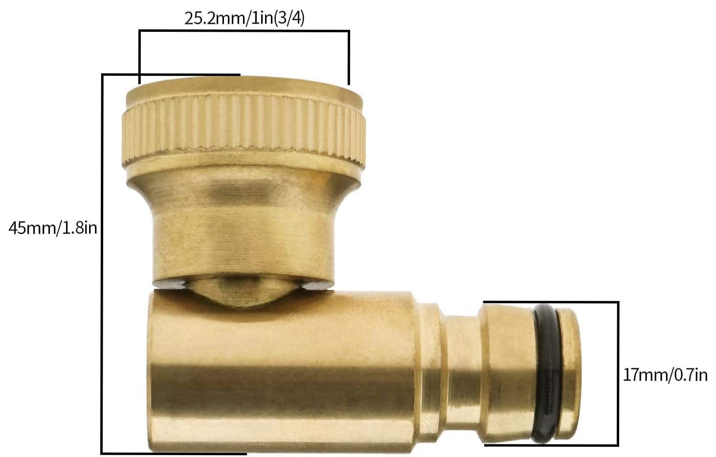 Tesmotor 3/4 pollici, filettatura interna in ottone, 4 pezzi, connettore per tubo da giardino, adattatore rapido da 3/4 pollici