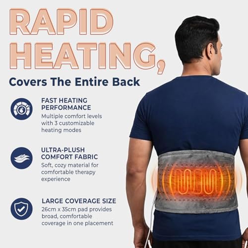 Image of Dr. Odin Heating Belt for Back and Joint Pain - Electric Heat pad with 3 Adjustable Heat Settings & Temperature Controller - Pain Relief for Muscle, Neck, Shoulder, Knee, Leg (Grey)
