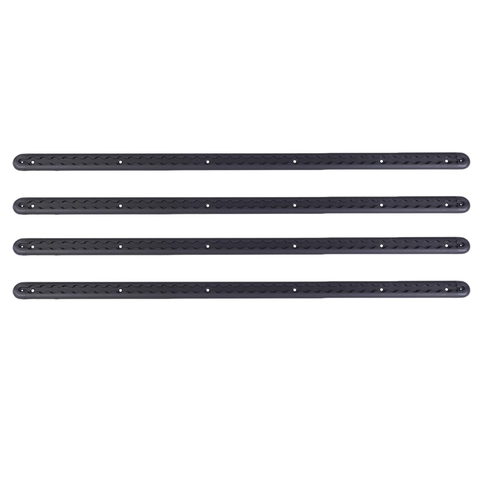 SEAFRONT L-Schiene, 1 M Langes Aluminium-Ladungskontrollschienensystem, Robuste Zurrgurte mit 8 O-Ring-Anschlüssen für Motorräder, Geländefahrzeuge, LKWs, Anhänger, Schnelle Installation (Black)