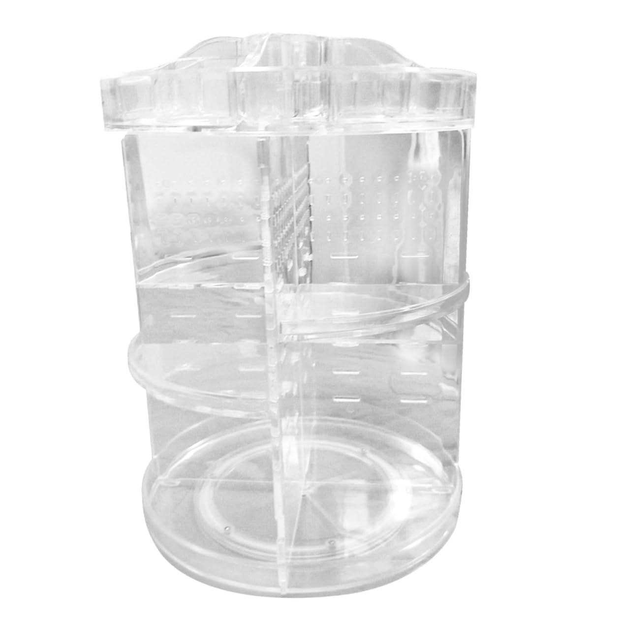 360degree Rotating Cosmetic Organizer Rack Earring Holes Stylish Makeup Storage for Your Vanity and Bathroom Counter