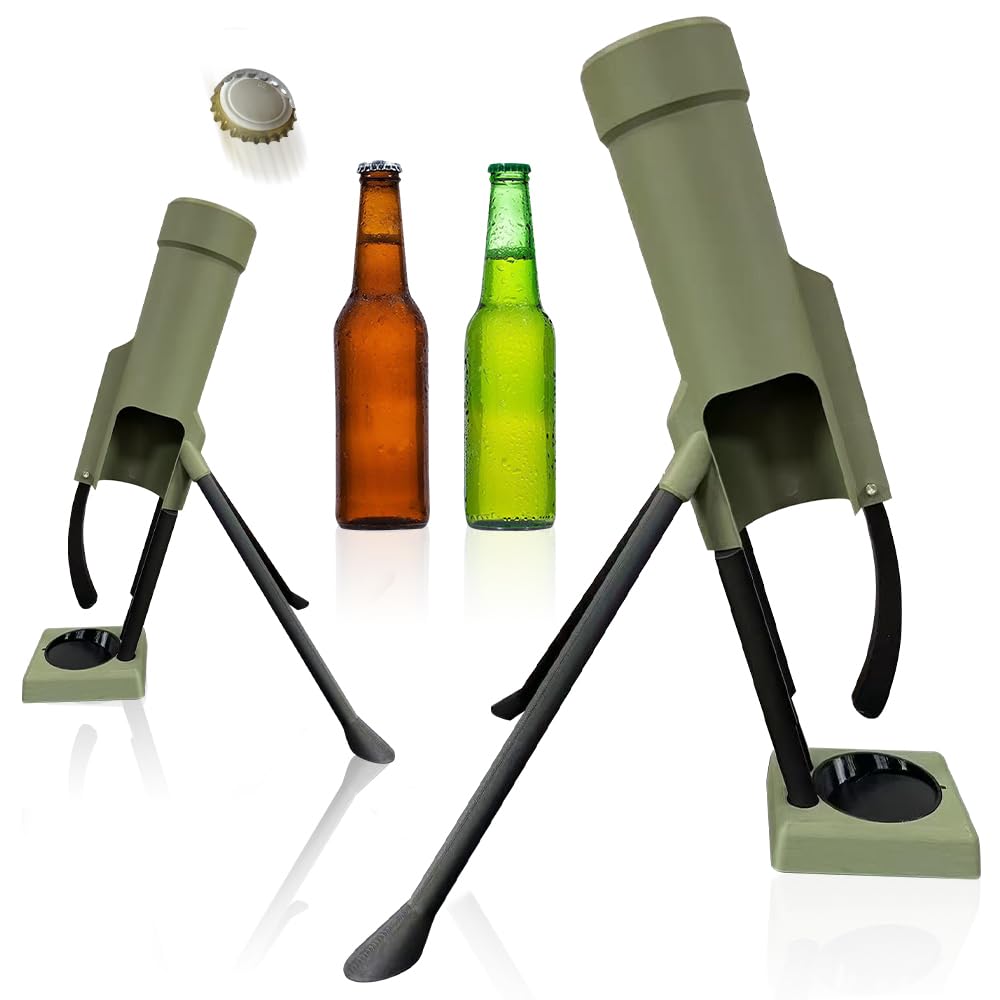 Apribottiglie per mortaio, Apribottiglie Mortaio Militare, Estrazione Automatica del Tappo a Corona con Meccanismo a Pressione, Divertente Apribottiglie di Birra per Bar, Scaffali, Scrivanie