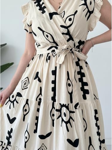 Image of Modestouze Attires Dress for Women Western Maxi Style, Indo Western Dresses, One Piece Long Gown, A Line Flared Pattern, Ethnic Look Outfit for Women