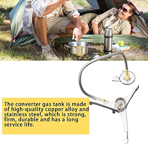 5 Pcs Camp Stove Converter | Campingspiskonverter i rostfritt stål - Camp Stove Adapter Passar för gastank Ansluter Camping Spis, Blackstone Griddle, Buddy Heater, Jingling