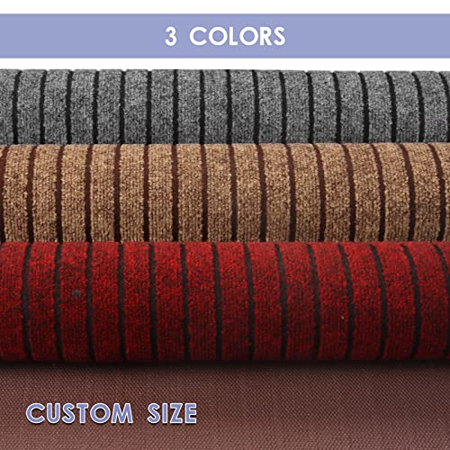 Freadem Runner Rugs For Hallways, 2Ft X 6Ft Non Slip Kitchen Area Rug Entryway Runner Laundry Room Rug, Indoor Outdoor Carpet Runners With Rubber Backing, Grey Stripe #TOP7