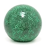 Simple Designs LT3302-GRN 1 Light Mosaic Stone Ball Table Lamp, Green
