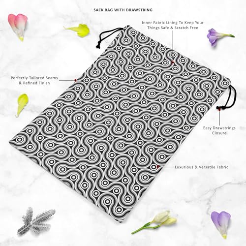 Image of ArtzFolio Infinite Line | Reusable Sack Bag | Bag for Gym, Storage, Vegetable & Travel