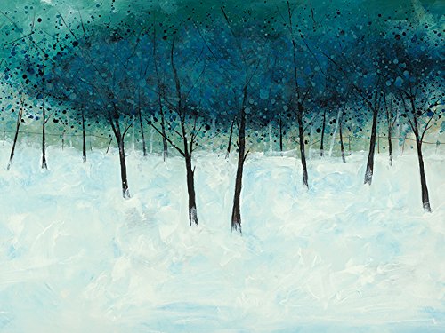 Toile imprimée Blue Trees on White 60x80cm Stuart Roy pour décoration murale élégante